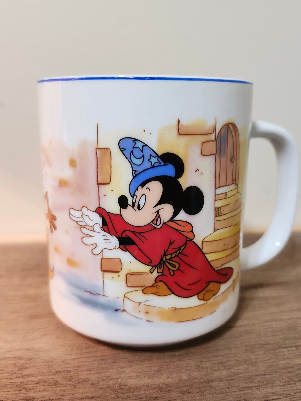 Vintage Disney Parks Mickey Mouse Fantasia Sorcerers Apprentice Coffee Mug Japan